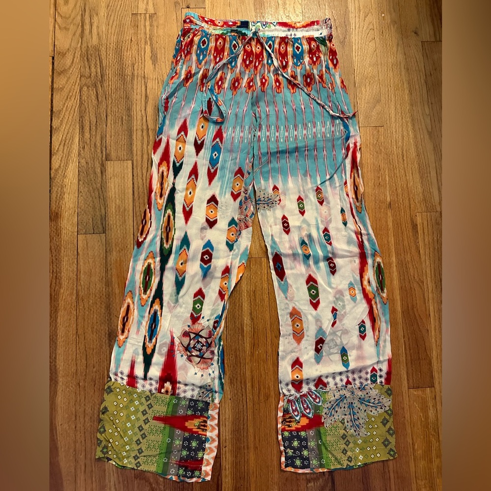 Johnny Was xs women’s sheer colorful pants